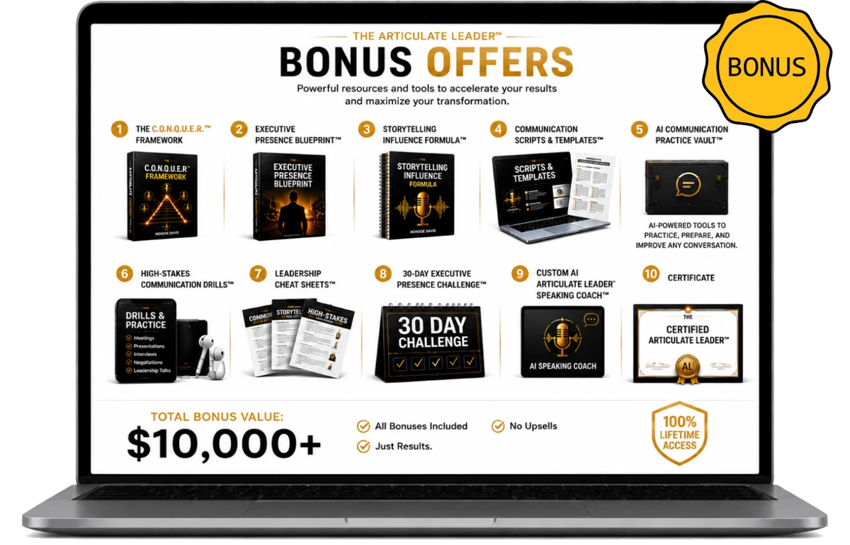 The Articulate Leader bonus offers